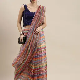 KIMISHA Leheriya Printed Organza Saree-picture-14