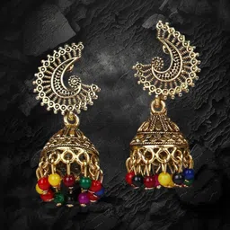 Anouk Dome Shaped Jhumkas Earrings-image-58