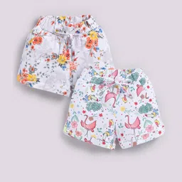 Biskid Pack of 2 Girls Printed Hot Pants Shorts-56