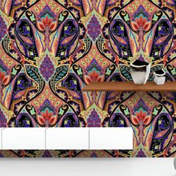 ArtzFolio Brown & Black Printed Peel & Stick Wallpaper-image-53