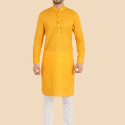 Ethniks Neu-Ron Men Printed Regular Pure Cotton Kurta with Pyjamas-image-89