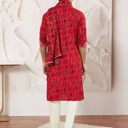 VASTRAMAY Men Printed Regular Kurta with Trousers & With Dupatta image 5