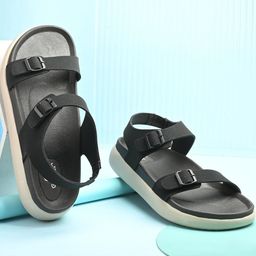 GWALK Men Black Sandals-image-64