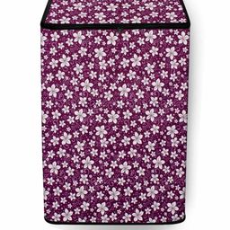 The Furnishing Tree Washing Machine Cover Floral Pattern Purple Compatible for Whirlpool 9.5 kg Ful-image-76