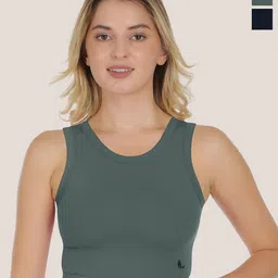 POOJA RAGENEE Pack Of 2 Solid Full Coverage Workout Bra With All Day Comfort-44