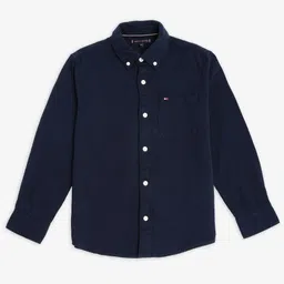 Tommy Hilfiger Boys Button-Down Collar Regular Fit Seersucker Shirt-image-8