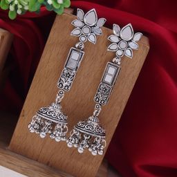 I Jewels Contemporary Jhumkas Earrings-image-79