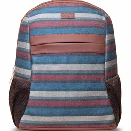 ZOUK Men Striped Backpack with Compression Straps-102
