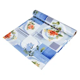 Kuber Industries Blue Set of 1 Regular Shelf Liner Organisers-36