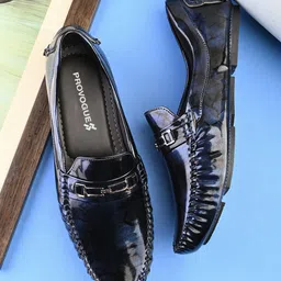 Provogue Men Textured Antibacterial Horsebit Loafers-image-66