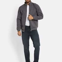 Octave Men Front-Open Mock Collar Casual Sweatshirt image 1