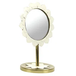 Hind Decor Flower Shaped Metal Table Top Mirror-image-44