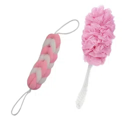CareDone Set Of 2 Soft Back Scrubber Loofah With Long Handle image 1