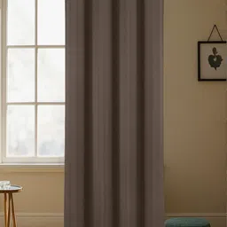 IVAZA Coffee Brown Polyester Door Curtains-35