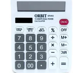 btexp ORBIT OT-612 HIGH QUALITY ATTRACTIVE LARGE HD DISPLAY WITH SOFT TOUCH CT- DUAL POWER FAIR & FAST MULTIPURPOSE USE Basic Calculator image 2