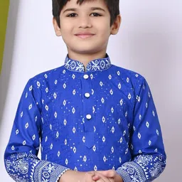 NFC CREATION Boys Embroidered Regular Sequinned Kurta with Patiala image 4