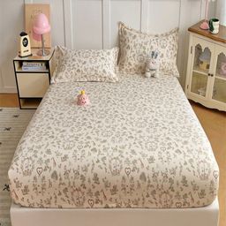 JC HOME Multicoloured 140 TC Queen Bedsheet with 2 Pillow Covers-image-23