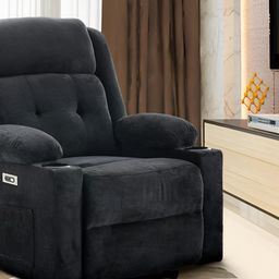 DROGO Luxora Black Zero Gravity Electric Motorised Single Seater Recliner-image-75
