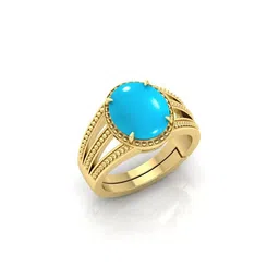 GenZcomplex Silver-Plated Brass Turquoise Finger Ring-image-90