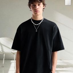 PRONK Pack Of 2 Round Neck Cotton Oversized T-shirts-image-60