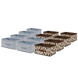 Kuber Industries White 12 Pieces Printed Multi-Utility Organisers image 2