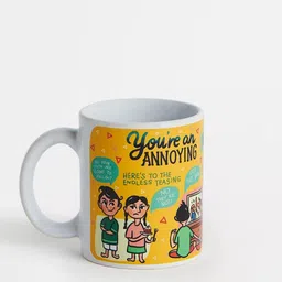 Chumbak Yellow Typography Printed Ceramic Adorable Brother Mug 380Ml-36