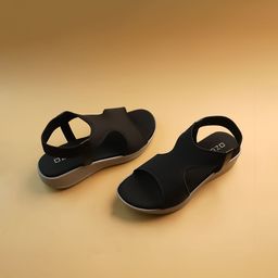 Ozuri Suede Wedge Sandals with Laser Cuts image 3