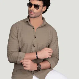 ALMATY Men Comfort Slim Fit Opaque Casual Shirt-picture-36