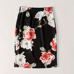 Blooming Tales Floral Printed Straight Above Knee Skirt-picture-5