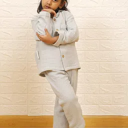 Snuggly Spaces Kids-Unisex Grey Nightdress-image-95