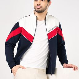 BYFORD by Pantaloons Men Colourblocked Front-Open Sweatshirt-picture-4