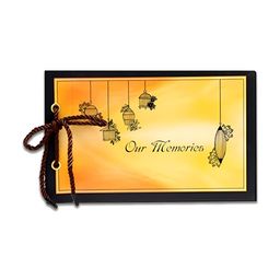 SEHAZ ARTWORKS Yellow & Black Our Memories Printed Scrapbook Photo Album-image-66