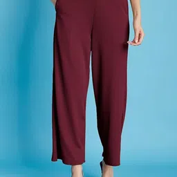 DIGITAL SHOPEE Women Solid High-Rise Trousers-image-72