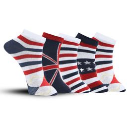 MJE Men Pack Of 5 Patterned Ankle Length Socks-image-99