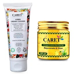CARET ORGANIC Set Of 2 Aloevera Gel & Cleanser Face Wash- 100g Each-23