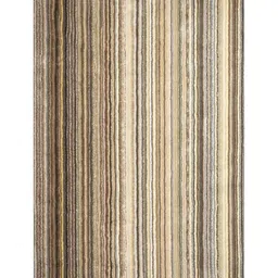 Saral Home Brown Striped Anti-Skid Microfiber Shaggy Carpet-image-9