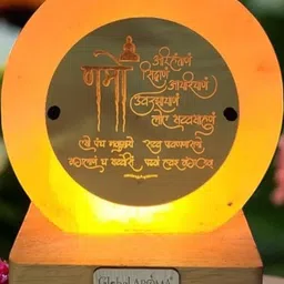 Namokar Mantra Himalayan rock salt crafted Lamp-picture-13