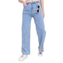 AC CREATION Women Jean Straight Fit High-Rise Low Distress Jeans-image-91