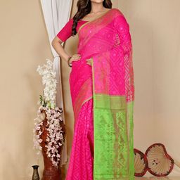 PuJoy Woven Design Jamdani Saree-image-85