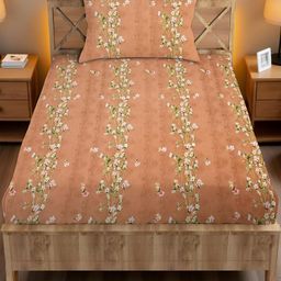 IVAZA Orange Geometric 180 Microfiber Single-image-71