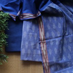 Weaves of Tradition Geometric Woven Design Pure Cotton Unstitched Dress Material-image-87