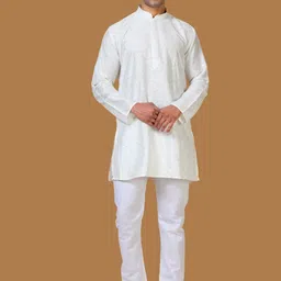 TATTVA Men Chikankari Kurta-58