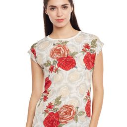 Moda Rapido Women Floral Printed Slim Fit T-shirt-picture-14
