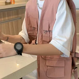 StyleCast Men Solid Oversized Pockets Open Front Jacket image 5