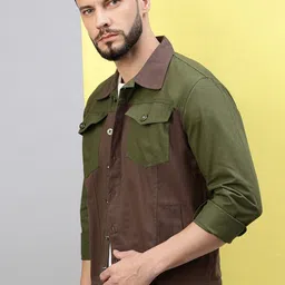 VOXATI Men Tailored Jacket with Patchwork image 3