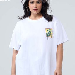 20Dresses Floral Printed Oversized Cotton T-shirt-image-40