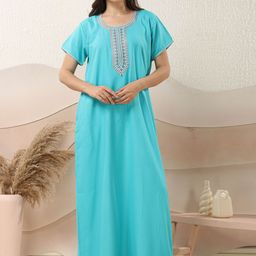 EASY MOM Embroidered Maxi Dress-52