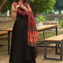 Moda Rapido Round Neck Anarkali Kurta With Palazzos & Dupatta-picture-28