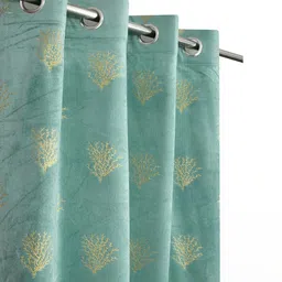 Myntra Elegant Homes Blue Velvet Door Curtains-picture-48