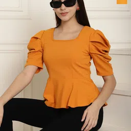 Metronaut Pack Of 2 Puff Sleeve Peplum Top-picture-37